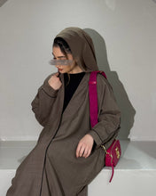 Load image into Gallery viewer, Italian Linen Abaya Set (Brown)