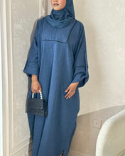Load image into Gallery viewer, Winter Closed Butterfly with Square Neck (Navy with Black Piping)
