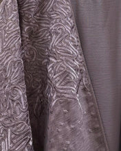 Load image into Gallery viewer, Three-Piece Calligraphy Set: Indian Linen Blend Abaya, Inner Dress & Hijab (Mauve)