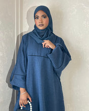 Load image into Gallery viewer, Winter Closed Butterfly with Square Neck (Navy with Black Piping)