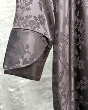 Load image into Gallery viewer, Eid Three-Piece Silk Jacquard Set: Cherry Tree Patterned Abaya, Inner Dress & Hijab (Mauve)
