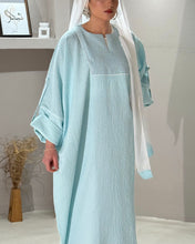 Load image into Gallery viewer, Winter Closed Butterfly with Square Neck (Sky Blue)