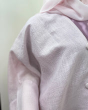 Load image into Gallery viewer, Patterned Linen Open Butterfly Abaya in Soft Candy Pink (No Inner Dress)
