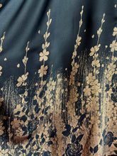 Load image into Gallery viewer, Eid Statement Gold Floral Patterned Abaya in Cloche-Cut
