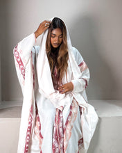 Load image into Gallery viewer, Sadu Cotton Jacquard Abaya (Terracotta Orange or Rose)