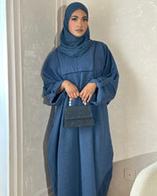 Load image into Gallery viewer, Winter Closed Butterfly with Square Neck (Navy with Black Piping)