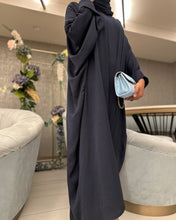 Load image into Gallery viewer, *Best Seller* Umrah Abaya with Wudhu Friendly Clipped Sleeves (Berry)