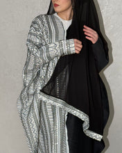 Load image into Gallery viewer, Half Embroidered Indian Linen Butterfly Abaya (Black)
