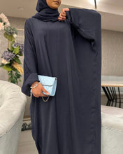 Load image into Gallery viewer, *Best Seller* Umrah Abaya with Wudhu Friendly Clipped Sleeves (Berry)