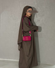 Load image into Gallery viewer, Italian Linen Abaya Set (Brown)