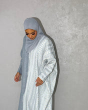 Load image into Gallery viewer, Half Embroidered Indian Linen Butterfly Abaya (Grey)