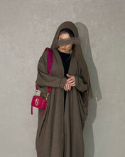 Load image into Gallery viewer, Italian Linen Abaya Set (Brown)