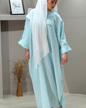 Load image into Gallery viewer, Winter Closed Butterfly with Square Neck (Sky Blue)