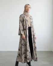 Load image into Gallery viewer, Flowery Patterned Abaya in Misty Sand (No Inner Dress)