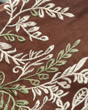 Load image into Gallery viewer, Pure Linen Butterfly Open Abaya with Two-Tone Floral Embroidery (No inner dress)
