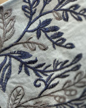 Load image into Gallery viewer, Sky Blue Pure Linen Butterfly Open Abaya with Two-Tone Floral Embroidery (No inner dress)
