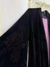 Load image into Gallery viewer, Three-Piece Velvet Set: Floral Abaya, Baby Pink Inner Dress &amp; Hijab
