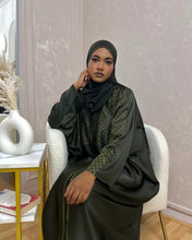 Load image into Gallery viewer, Butterfly Abaya with Beaded Detailing (Dark Khaki)
