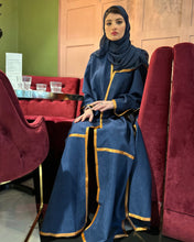 Load image into Gallery viewer, Winter Suede Poncho Abaya (Navy Blue)
