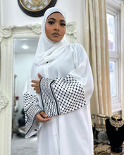 Load image into Gallery viewer, Kuffiyeh Embroidered Abaya (Off-White)
