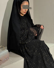 Load image into Gallery viewer, Layered Chiffon Abaya (Black)
