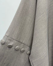 Load image into Gallery viewer, Minimalist Grey Linen Abaya | Button Sleeve Design (No Inner Dress)
