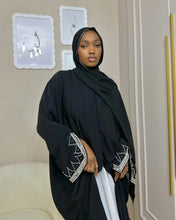 Load image into Gallery viewer, Luxurious Handmade Beaded Butterfly Abaya (Black)
