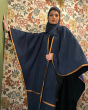 Load image into Gallery viewer, Winter Suede Poncho Abaya (Navy Blue)
