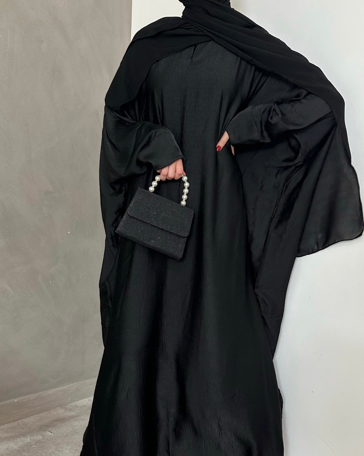 *Best Seller* Umrah Abaya with Cuffs (Black)