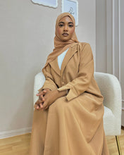Load image into Gallery viewer, Blazer Abaya with Split Sleeves (Camel)
