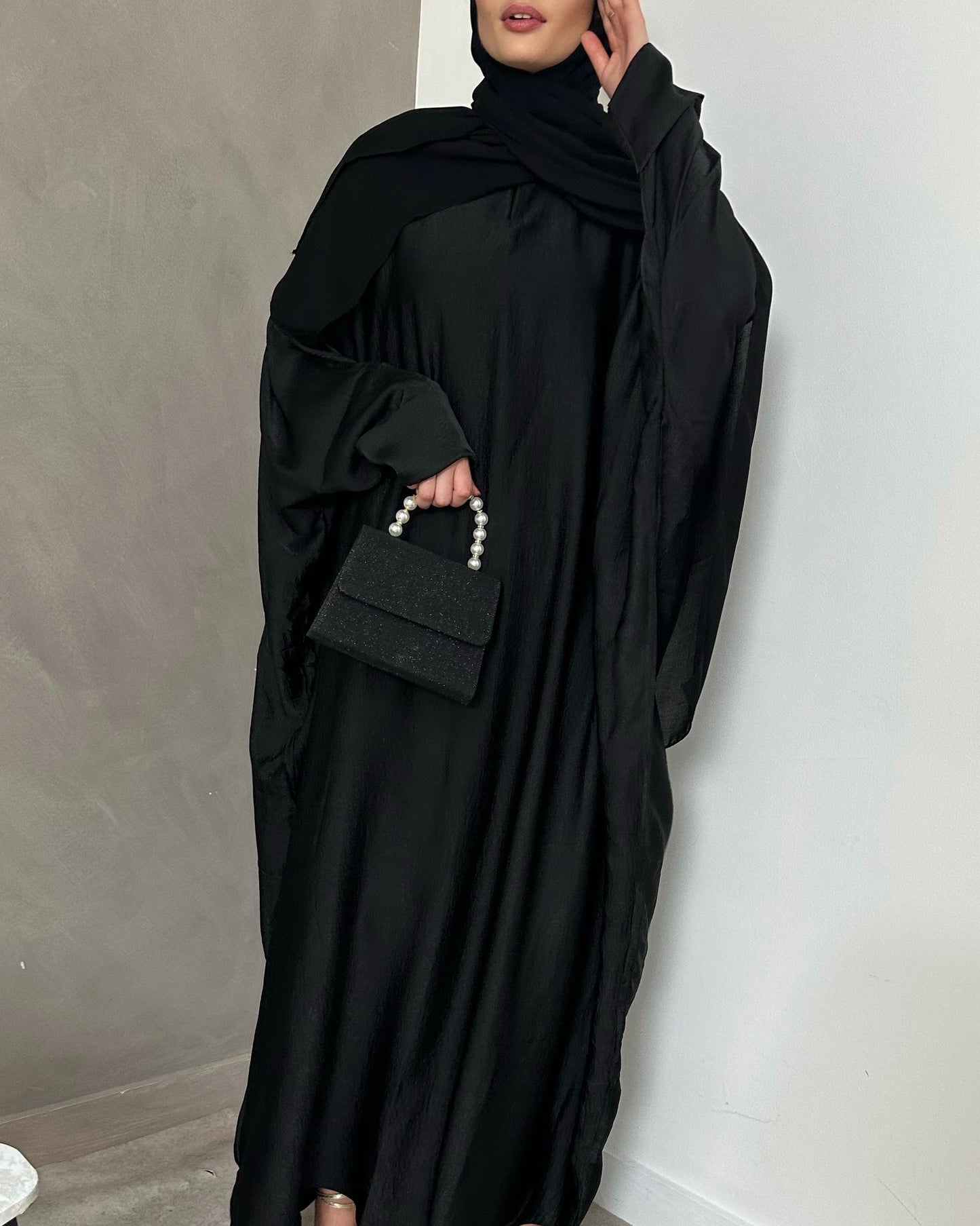 *Best Seller* Umrah Abaya with Cuffs (Black)