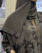 Load image into Gallery viewer, Flowery Patterned Abaya in Mushroom Taupe (No Inner Dress)
