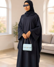 Load image into Gallery viewer, *Best Seller* Umrah Abaya with Wudhu Friendly Clipped Sleeves (Berry)
