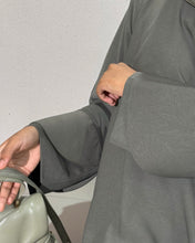 Load image into Gallery viewer, Buttery soft Nidha fabric used in Khaki A-Line Abaya

