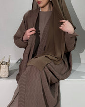 Load image into Gallery viewer, Chocolate brown abaya set perfect for Ramadan and Umrah
