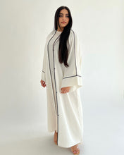 Load image into Gallery viewer, White Hessian Linen Abaya
